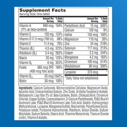 One A Day Men’s 50+ Multivitamin, 100 Tablets