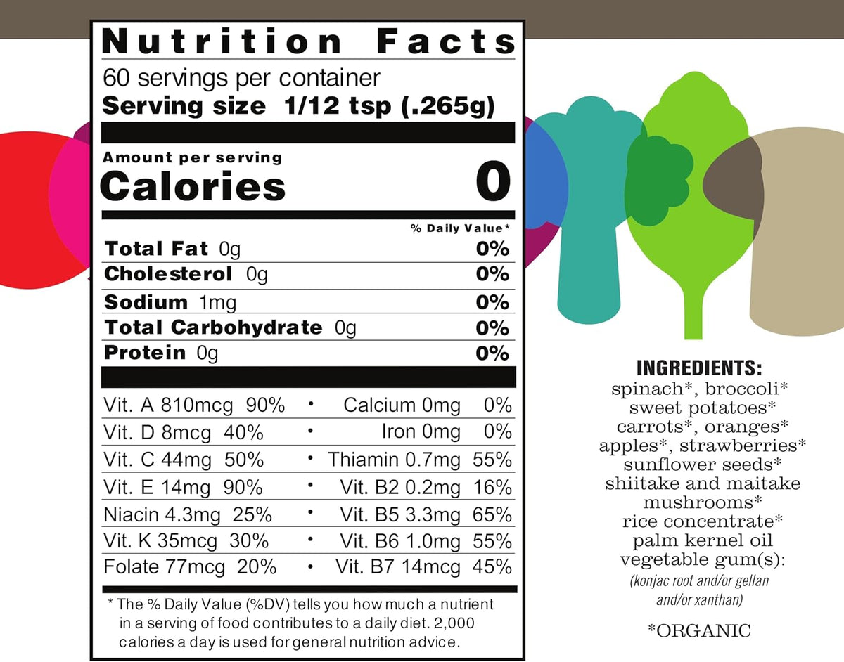 ENOF Organic Fruit and Vegetable Powder Supplement – 180 Servings, 3-Month Supply - görsel 3
