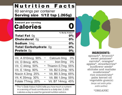 ENOF Organic Fruit and Vegetable Powder Supplement – 180 Servings, 3-Month Supply