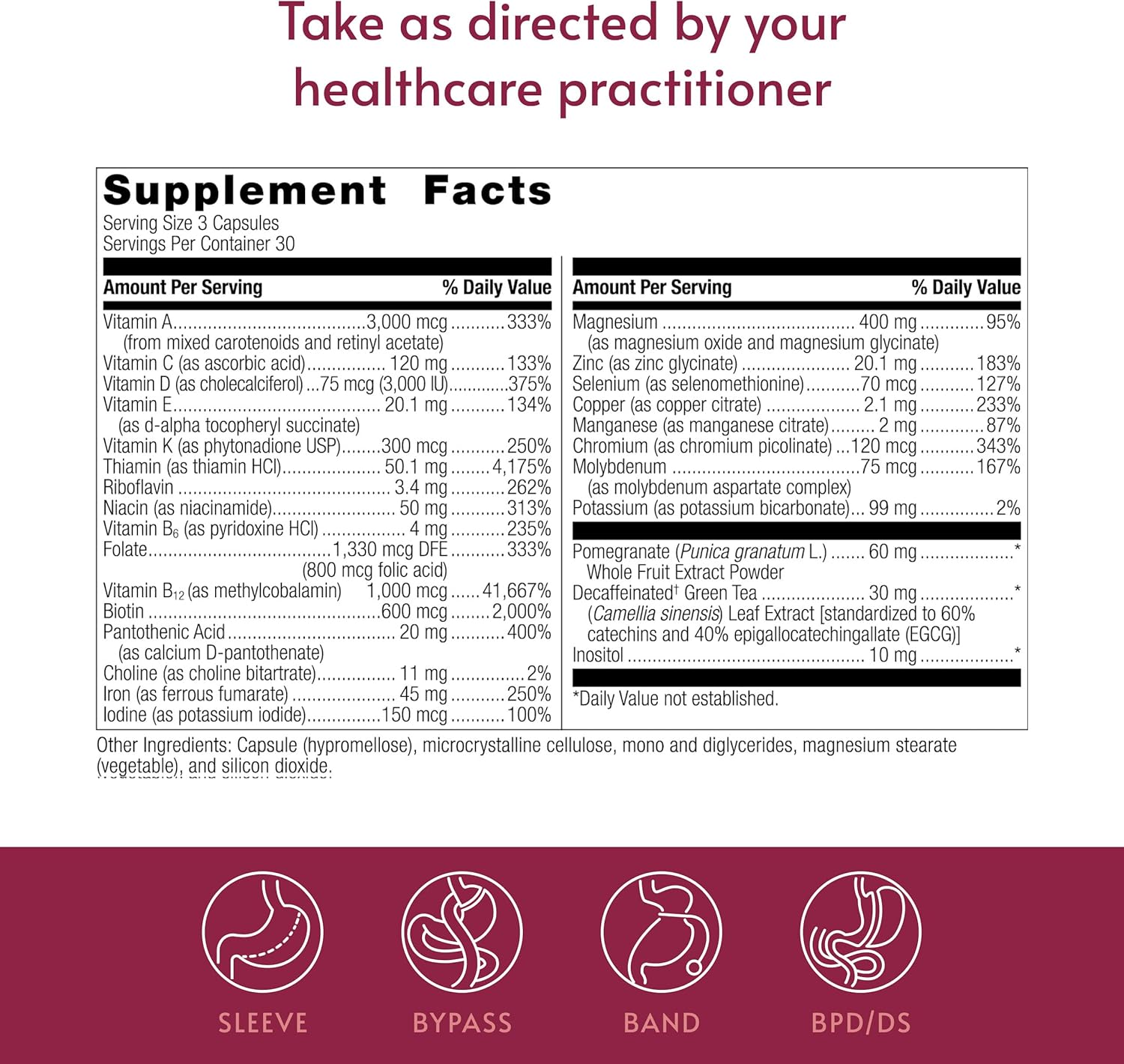 Bariatric Advantage Ultra Multivitamin with Iron - 90 Capsules - görsel 4