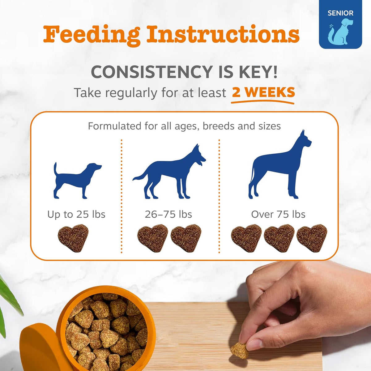Zesty Paws Senior Dog Multivitamin Chews, Chicken Flavour, 90 Chews - görsel 4