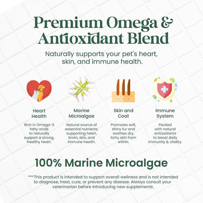 Nourish Pet Co. Phytoplankton Omega & Multivitamin for Dogs and Cats – 80g