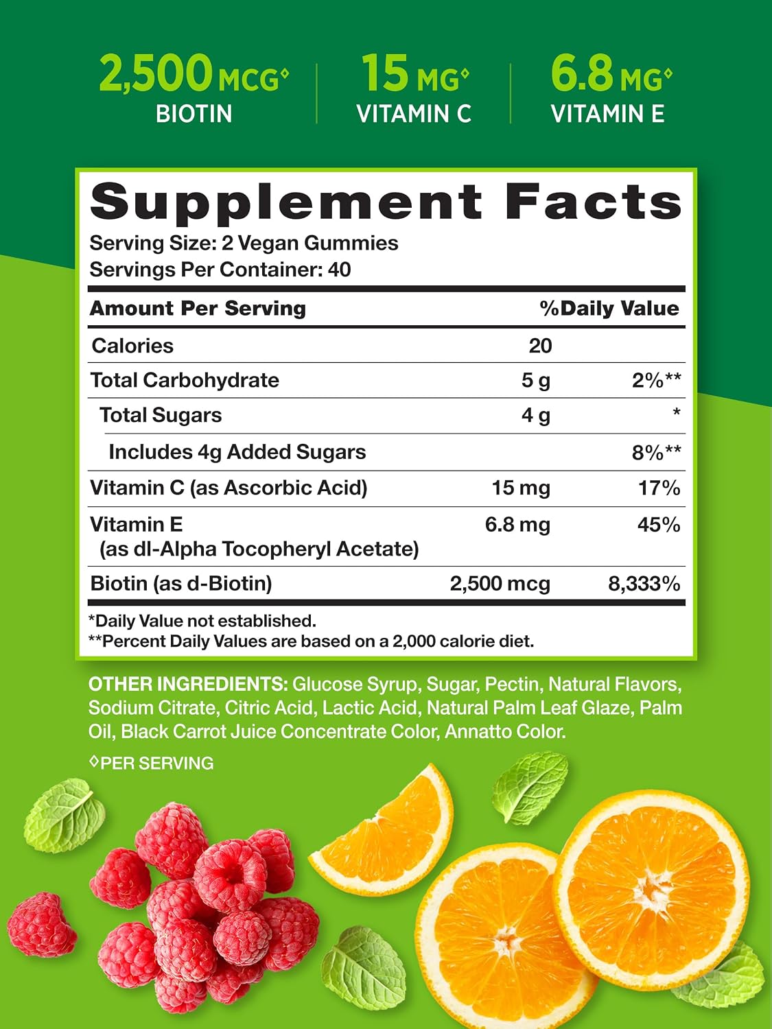 Nature's Truth Hair, Skin and Nails Gummies with Biotin - 140 Count - Vegan, Non-GMO, Gluten-free - görsel 2