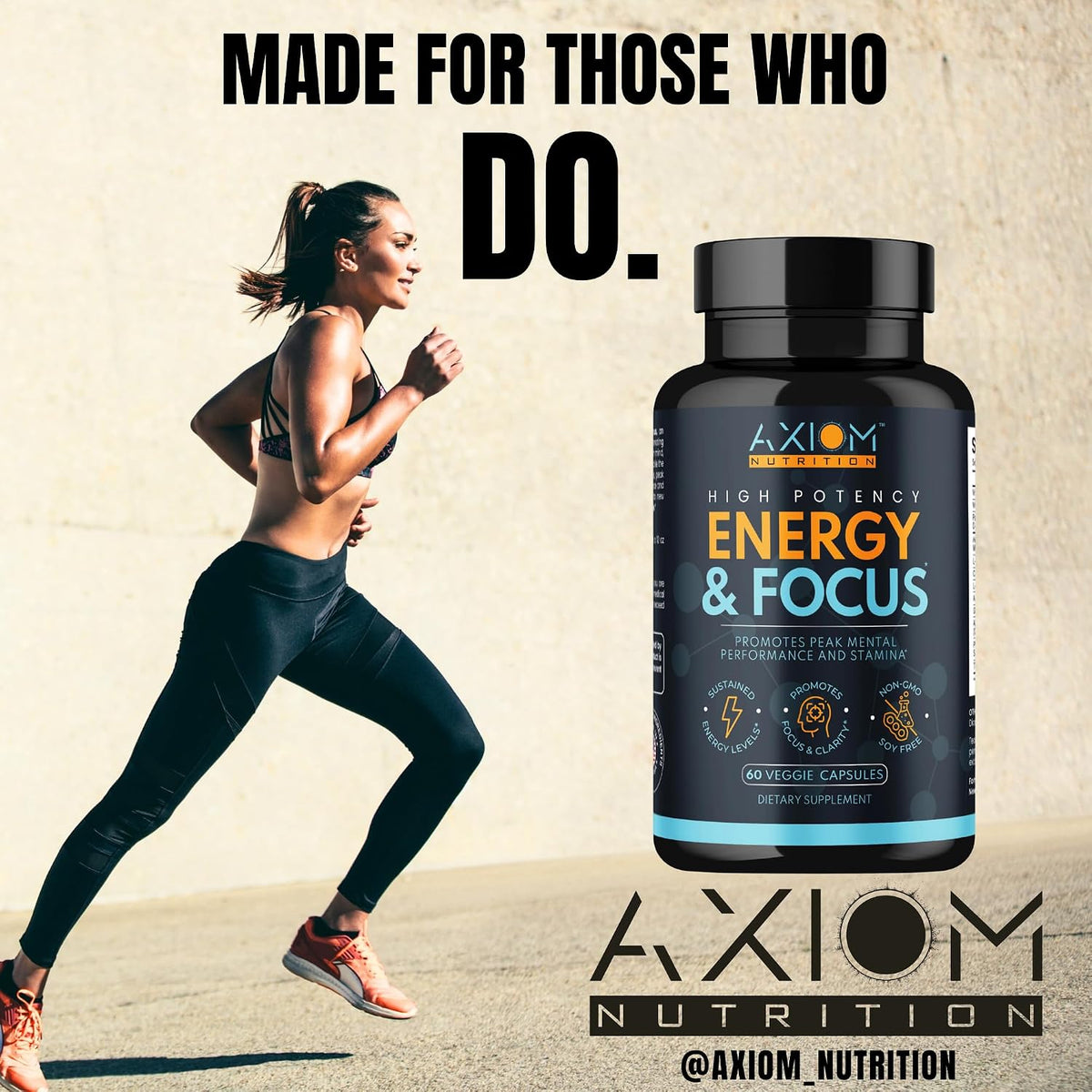 Energy and Focus – Extra Strength 200mg Caffeine and Lion's Mane Mushroom Supplement, 60 Capsules – with Alpha GPC, L-Theanine, L-Tyrosine to Support Brain Function and Concentration - görsel 2