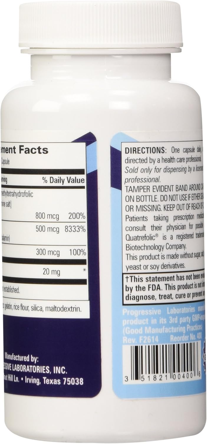 Progressive Labs B-12 Intrinsic Factor Supplement, 60 Tablets - görsel 2