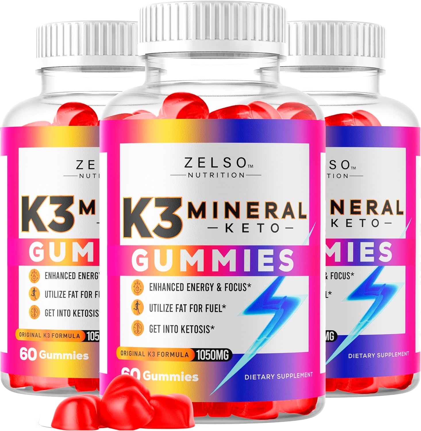 K3 Mineral Keto Gummies – Advanced Formula Food Supplement, 60 Gummies - görsel 5