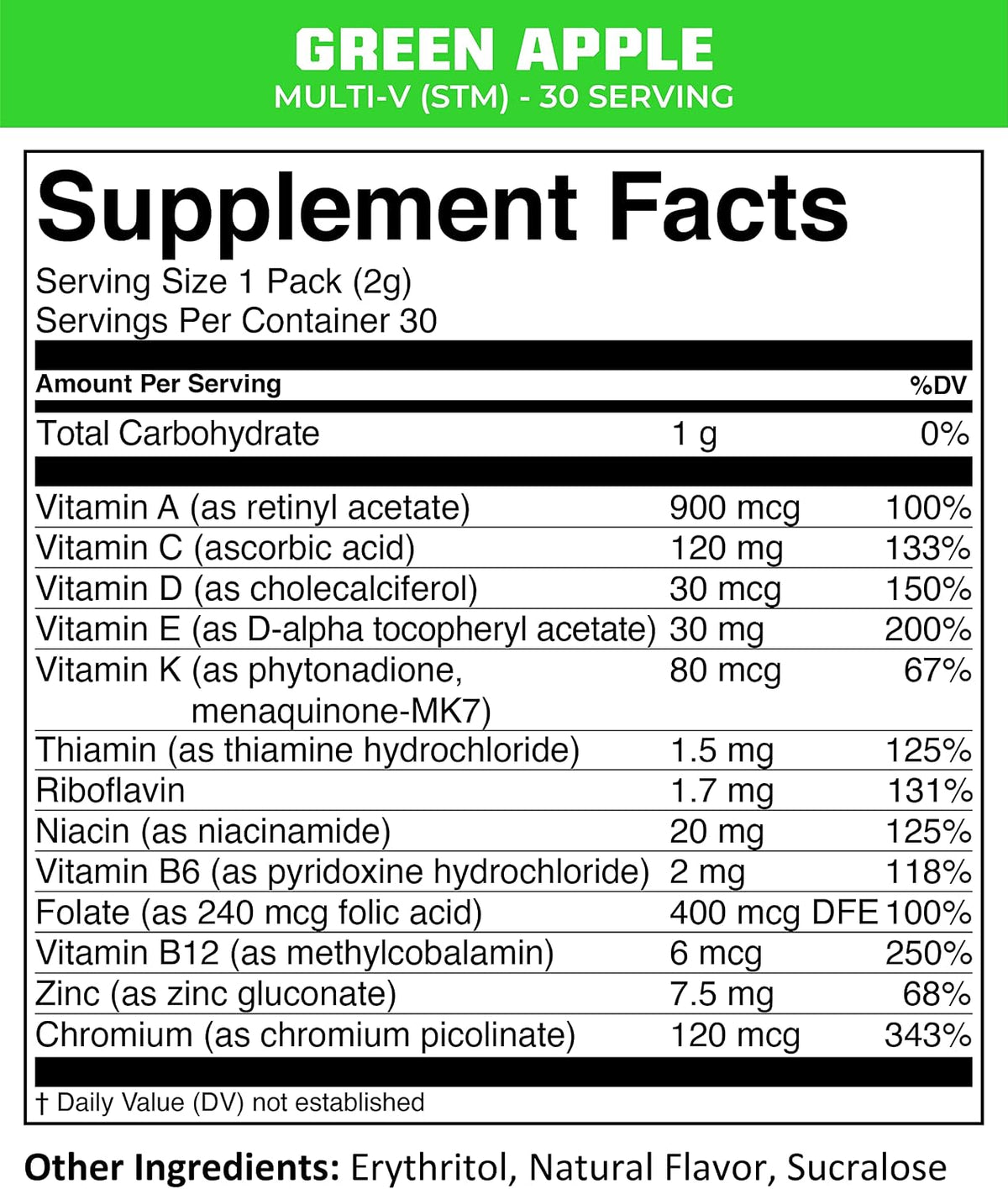 MTN OPS Multi-V STM On-the-Go Daily Multivitamin, 30 Servings - görsel 4