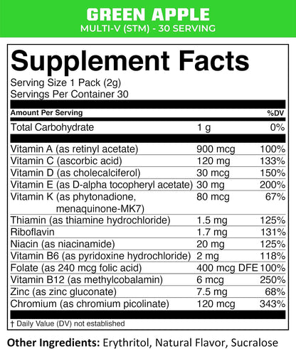 MTN OPS Multi-V STM On-the-Go Daily Multivitamin, 30 Servings