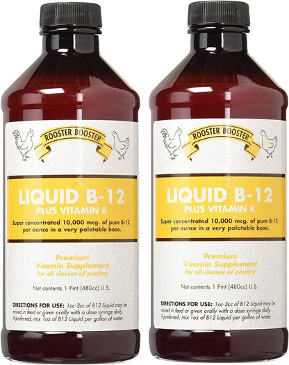 Rooster Booster B-12 Liquid for Poultry - 2 Pack (473 ml Each)