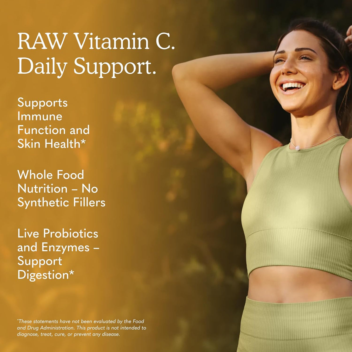 Garden of Life Vitamin Code Raw Vitamin C - 120 Capsules, 500mg Whole Food Vitamin C Capsules + Fruit & Vegetable Blend & Probiotics, Supplements for Adults, Vegan, Gluten-free - görsel 4