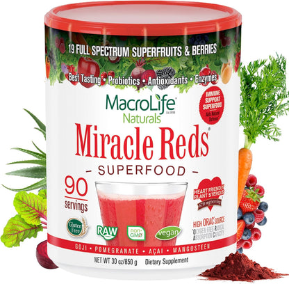 MacroLife Naturals Miracle Reds Superfood Powder - 12 Sachets – Image 10