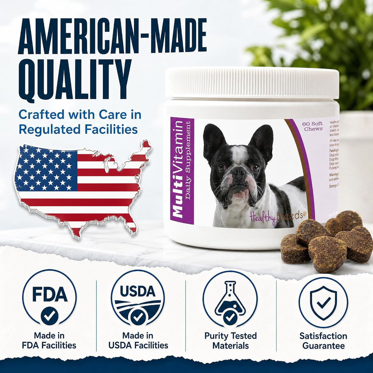 Healthy Breeds French Bulldog Multivitamin Soft Chews 60 Chews - görsel 6