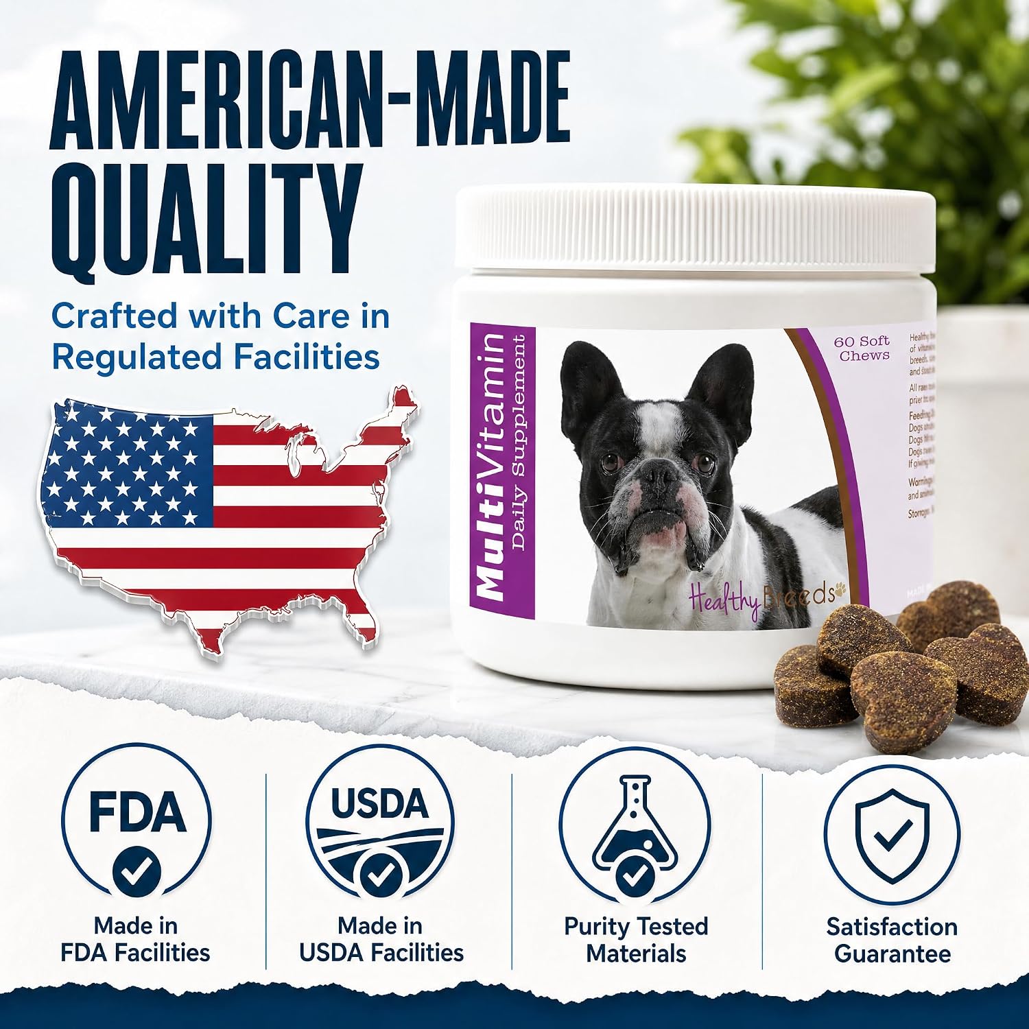 Healthy Breeds French Bulldog Multivitamin Soft Chews 60 Chews - görsel 6