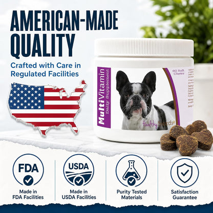 Healthy Breeds French Bulldog All in One Multivitamin Soft Chew – 120 Chews
