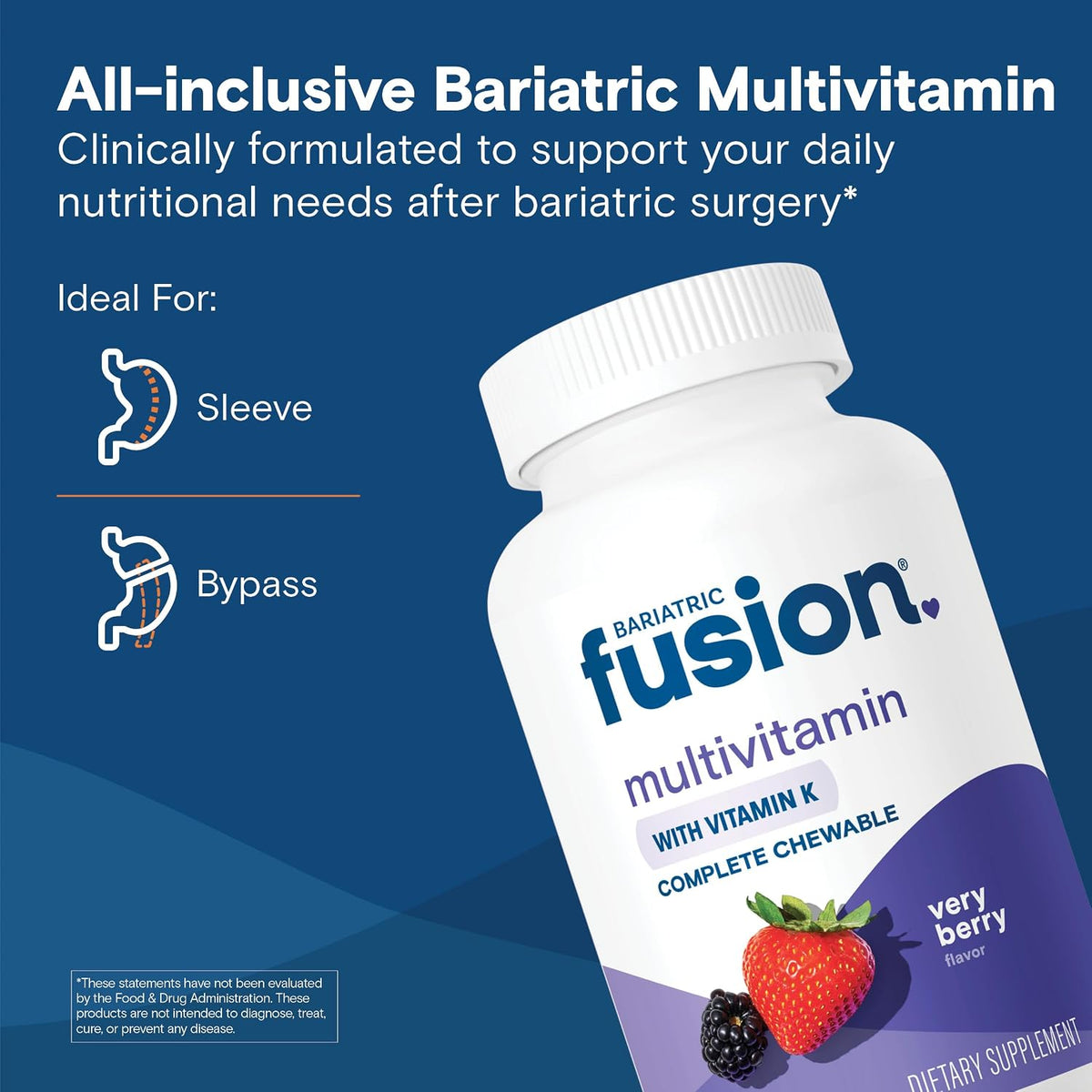 Bariatric Fusion Very Berry Complete Chewable Bariatric Multivitamin with Iron and Vitamin K - görsel 2