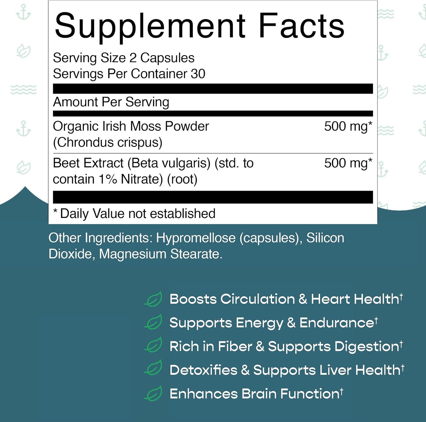 Herbal Vineyards Organic Wildcrafted Sea Moss and Beetroot 60 Capsules | Immune Support, Digestive Health & Energy | Vegan | Non-GMO | Ethically Sourced - görsel 7