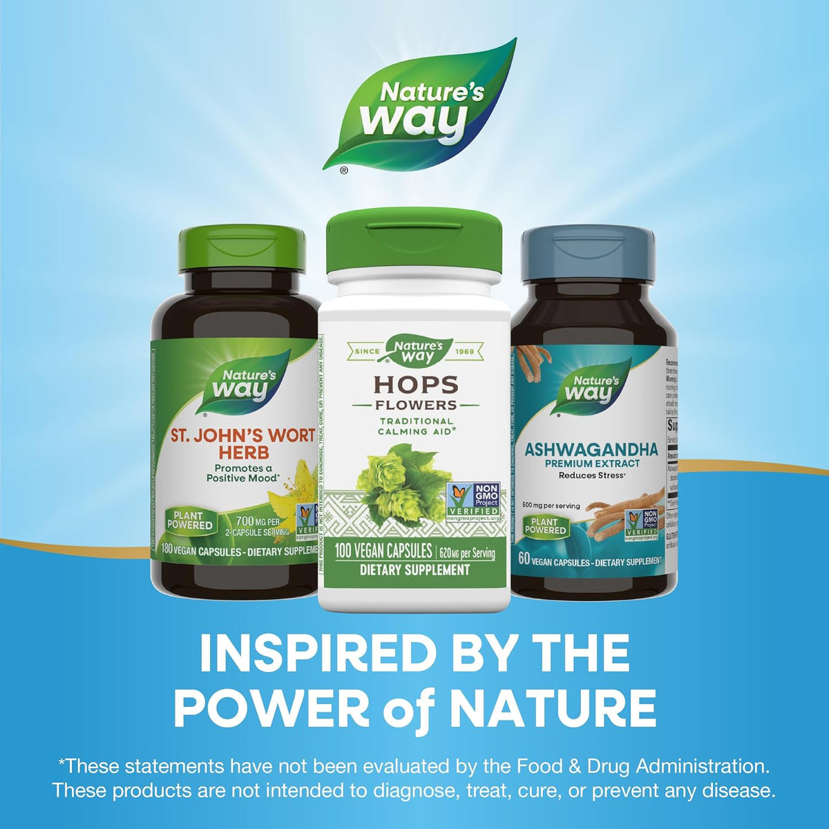 Nature's Way Premium Herbal Hops Flowers - 620 mg per Serving, 100 Vcaps - görsel 6