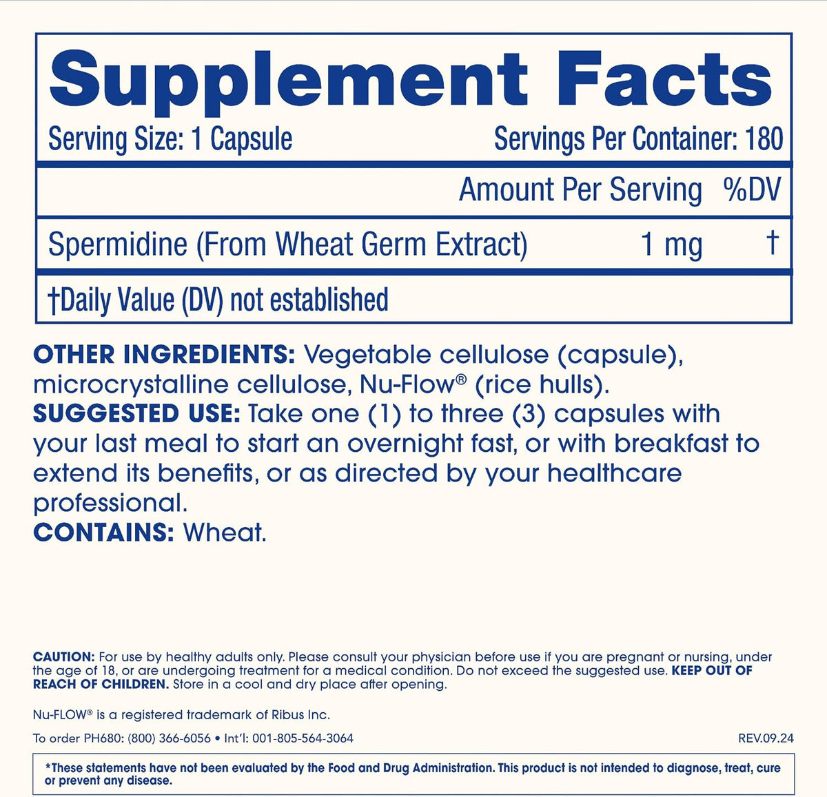 ProHealth Pure Spermidine 1 mg - 180 Capsules - Plant-Based Cellular Renewal Supplement - görsel 6