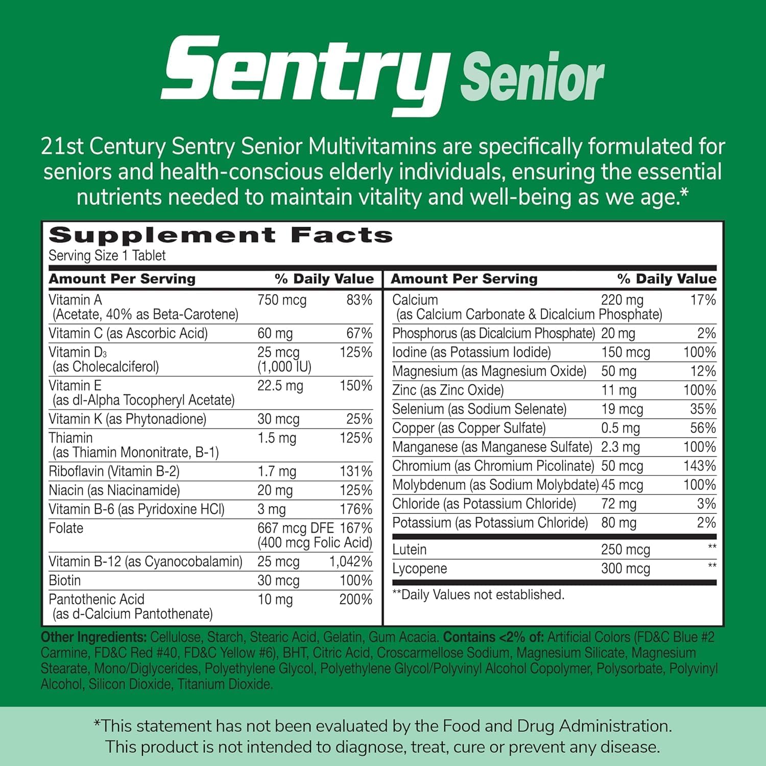 21st Century Sentry Senior Tablets - 265 Tablets (Pack of 3) - görsel 4