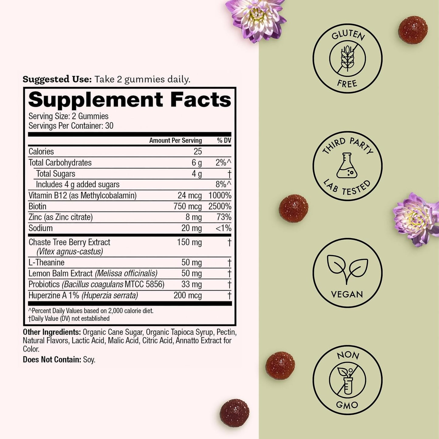 Winged Wellness Teen Queen Multivitamin Gummies for Teen Girls – Mood & Hormonal Support – 60 Gummies - görsel 6