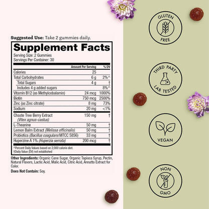 Winged Wellness Teen Queen Multivitamin Gummies for Teen Girls – Mood & Hormonal Support – 60 Gummies