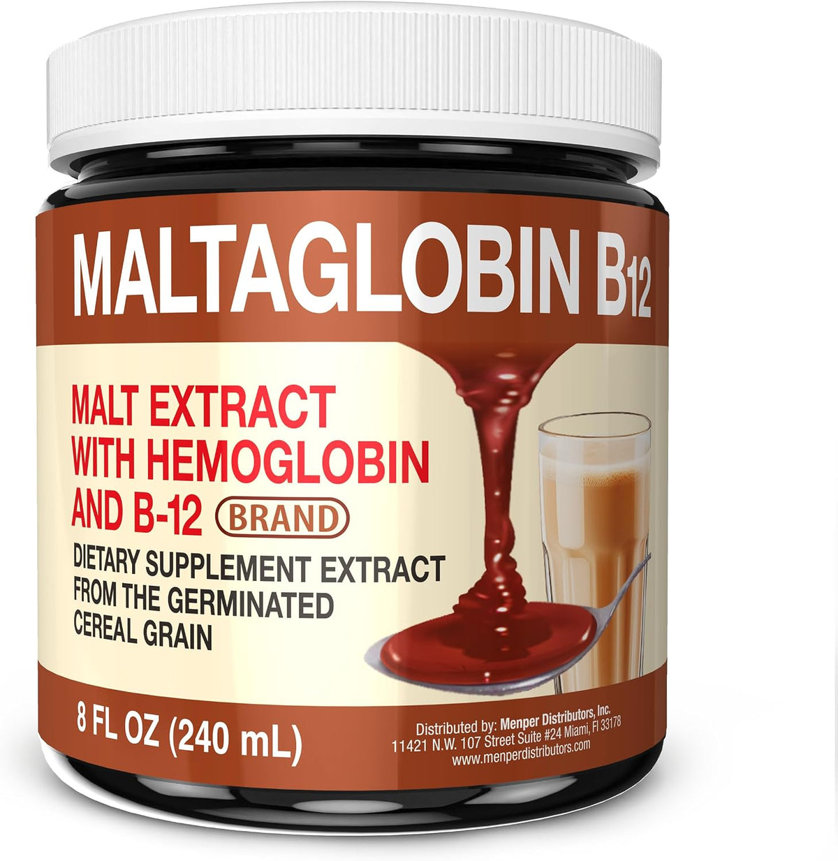 Maltaglobin Vitamin B12 Food Supplement – Haemoglobin Support, Liquid B12 for Energy, 240 ml - görsel 1