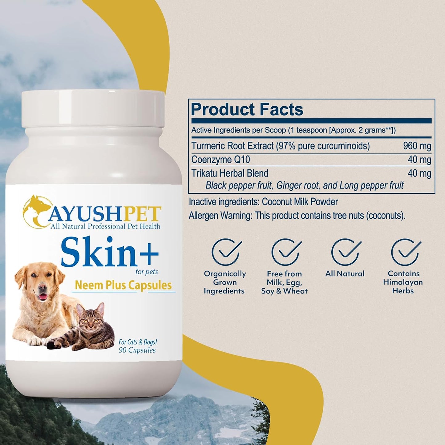 Ayush Pet Neem Plus – Neem Supplement for Dogs, 90 Capsules - görsel 3