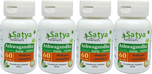 Ashwagandha Forte Capsules 500 mg – 60 Vegan Capsules (4-Pack)