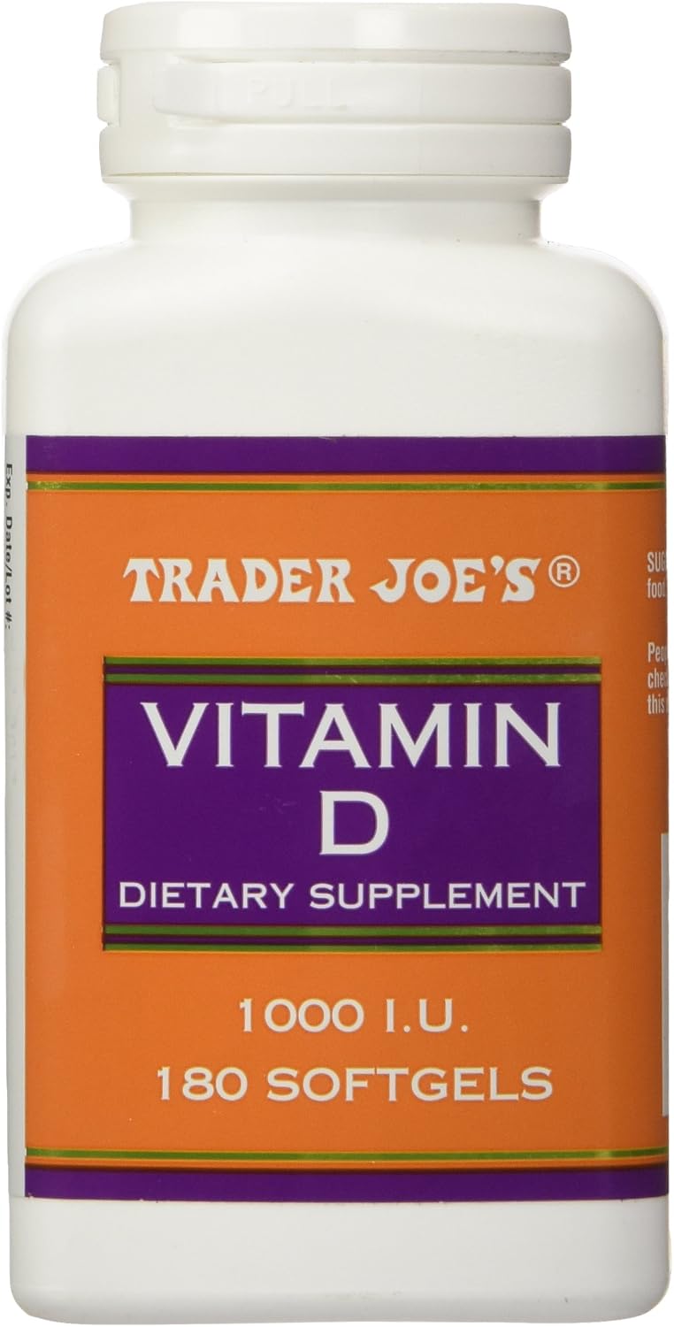Trader Joe's Vitamin D3 1000 IU, 180 Softgels - görsel 1