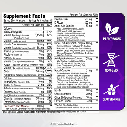 Immuno 150 – Immune Support Supplement with 70 Plant Minerals and 80 Nutrients (150 Vegetable Capsules)