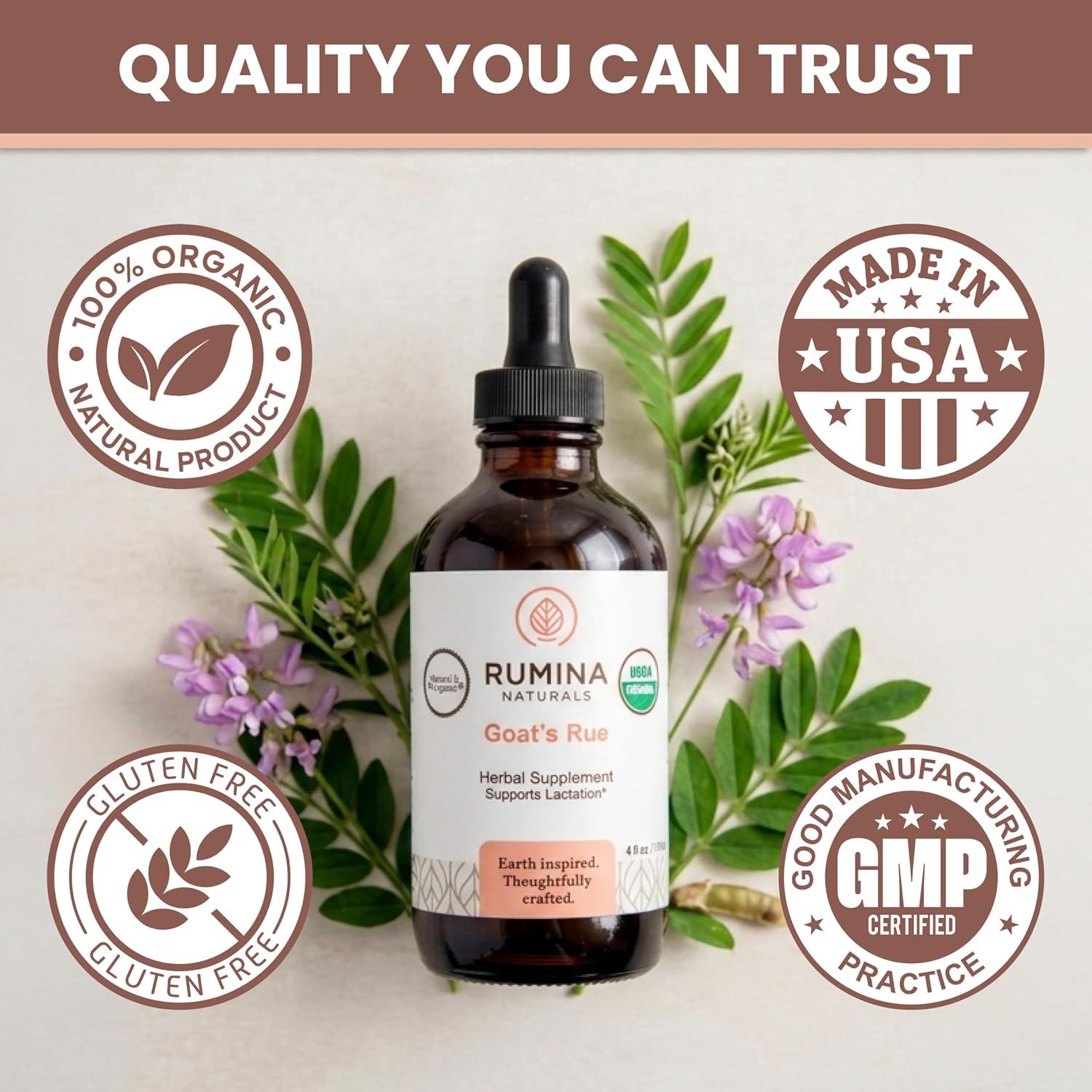 Rumina Naturals Certified Organic Goats Rue Lactation Supplement - görsel 8