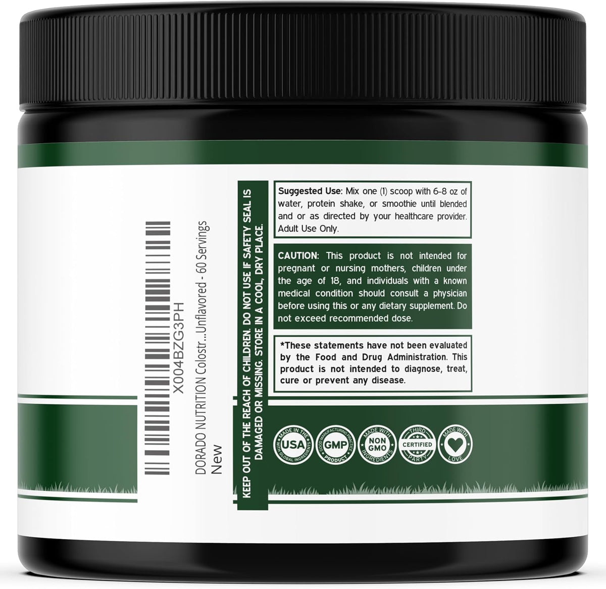 Colostrum Supplement Powder 90g (60 Servings of 1.5g Pure Bovine Colostrum Std. to Contain 20% IgG Immunoglobulins) Grass Fed Powder - No Fillers, Third-party Tested, Unflavoured & Non-GMO - görsel 3