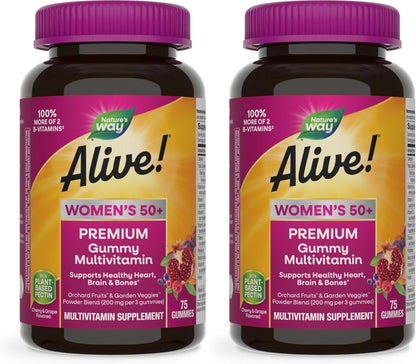 Nature's Way Alive! Women's 50+ Premium Gummy Multivitamin Supplement