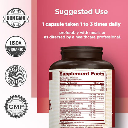 AMVILAB Blood Pressure Health – Support for Normal Blood Pressure Levels – 90 Capsules