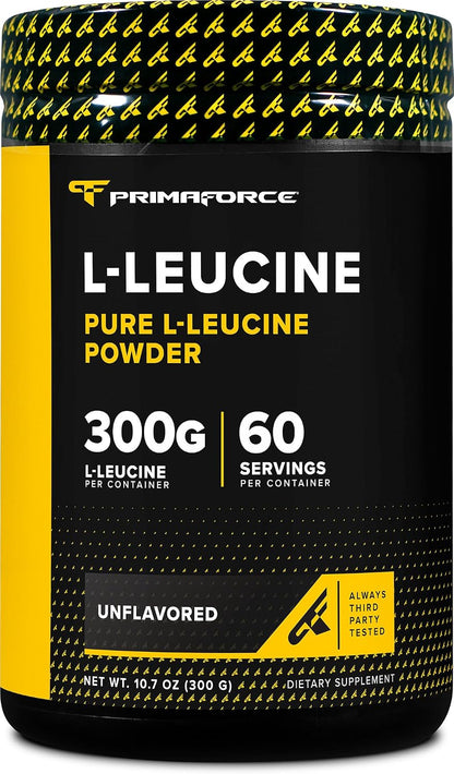 Primaforce L-Leucine (300 g | 60 Servings) – Pure L-Leucine Powder, 5 g per Serving