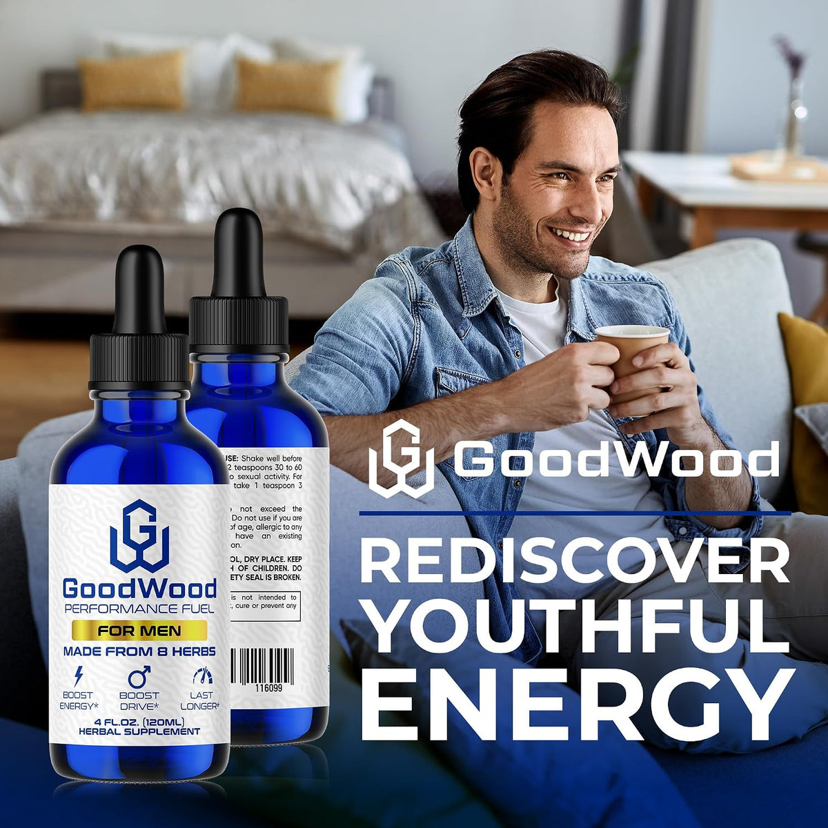 GoodWood Male Liquid Drops - Herbal Supplement for Men 30+ - görsel 7