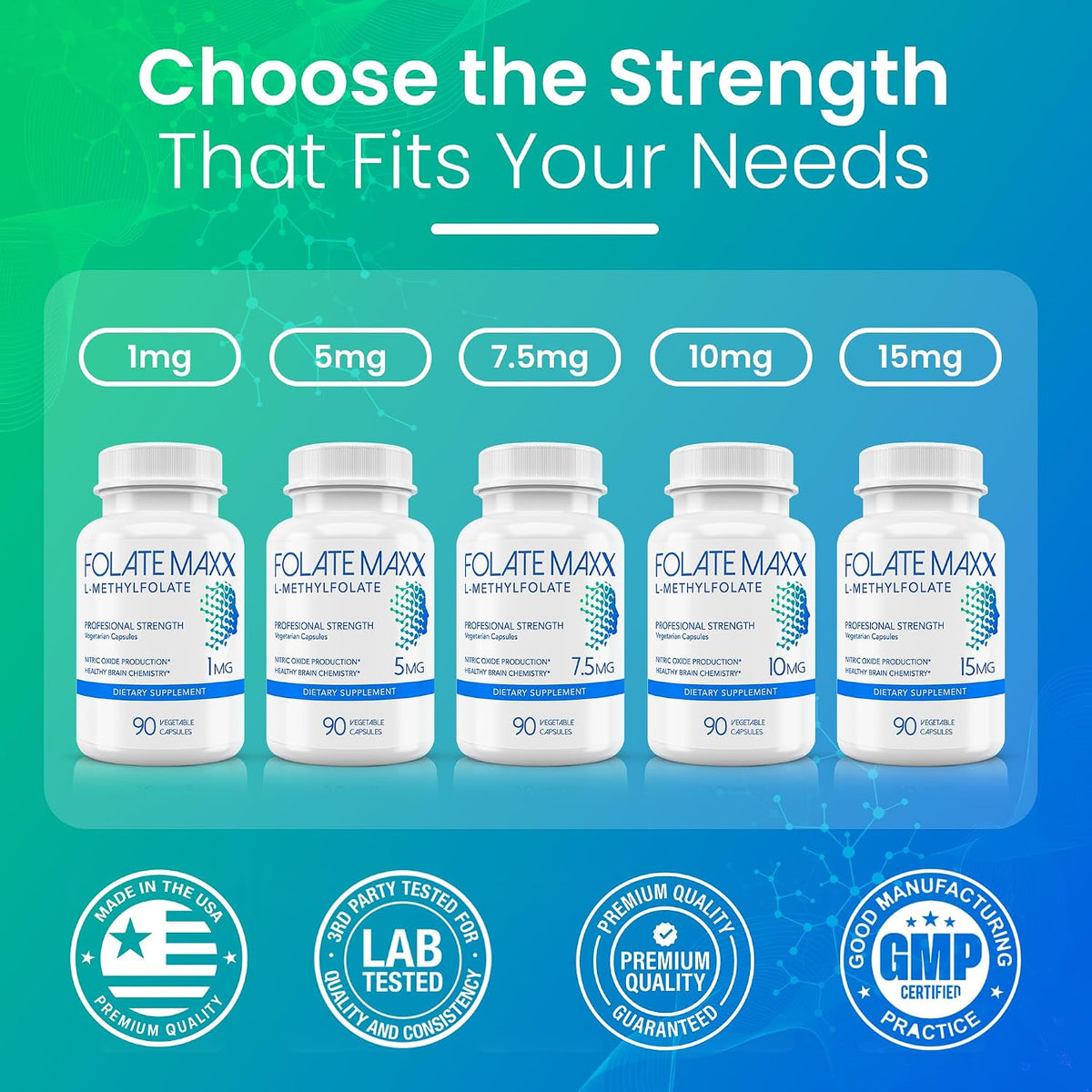 FolateMaxx L-Methylfolate 15mg, 90 Capsules – Active 5-MTHF Supplement for Mood, Energy and Focus - görsel 6