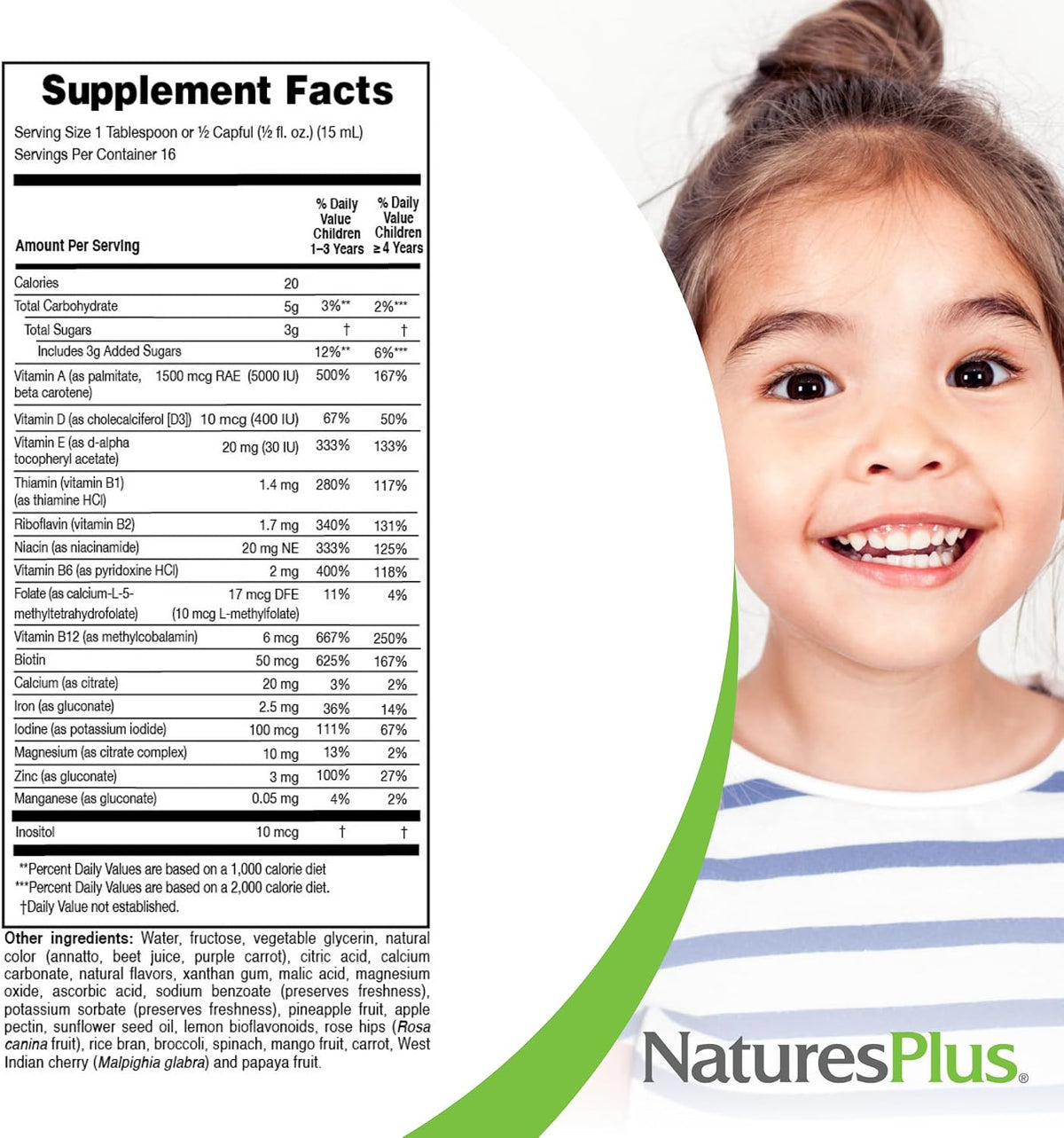 NaturesPlus Animal Parade Children's Liquid Multivitamin - Tropical Berry - 237 ml - görsel 5
