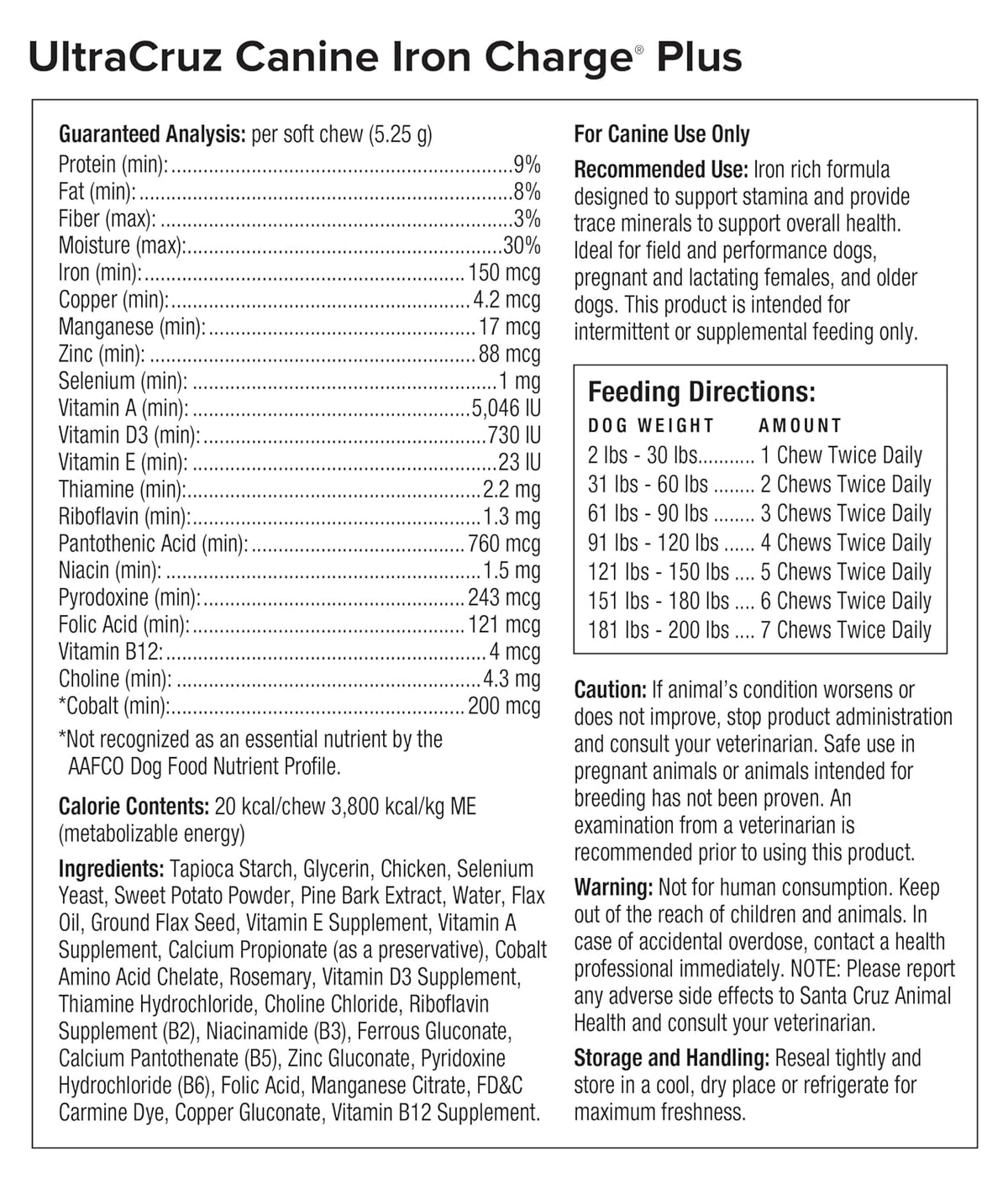 UltraCruz Canine Iron Charge Plus, 60 Tasty Chews - görsel 5