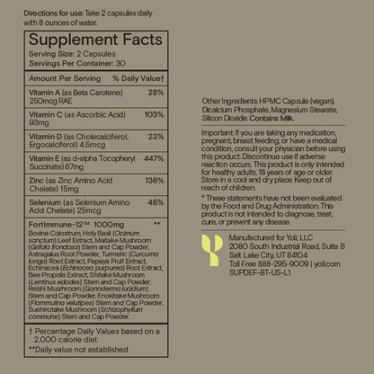 Yoli Defend Immune Support Daily Cellular Response Supplement, 60 Capsules