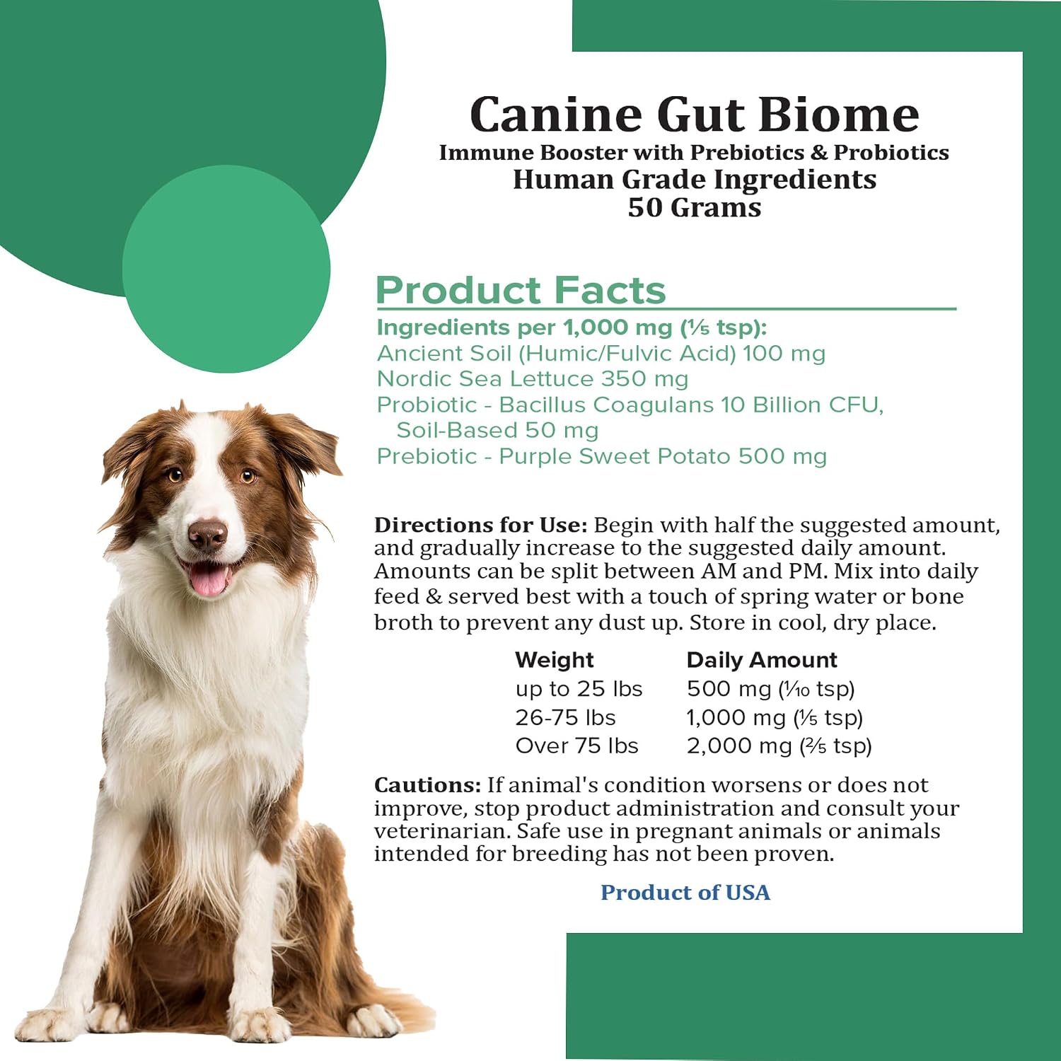 Holistic Bin Canine Gut Biome Blend - Plant-Based Dog Food Topper (50g) - görsel 4