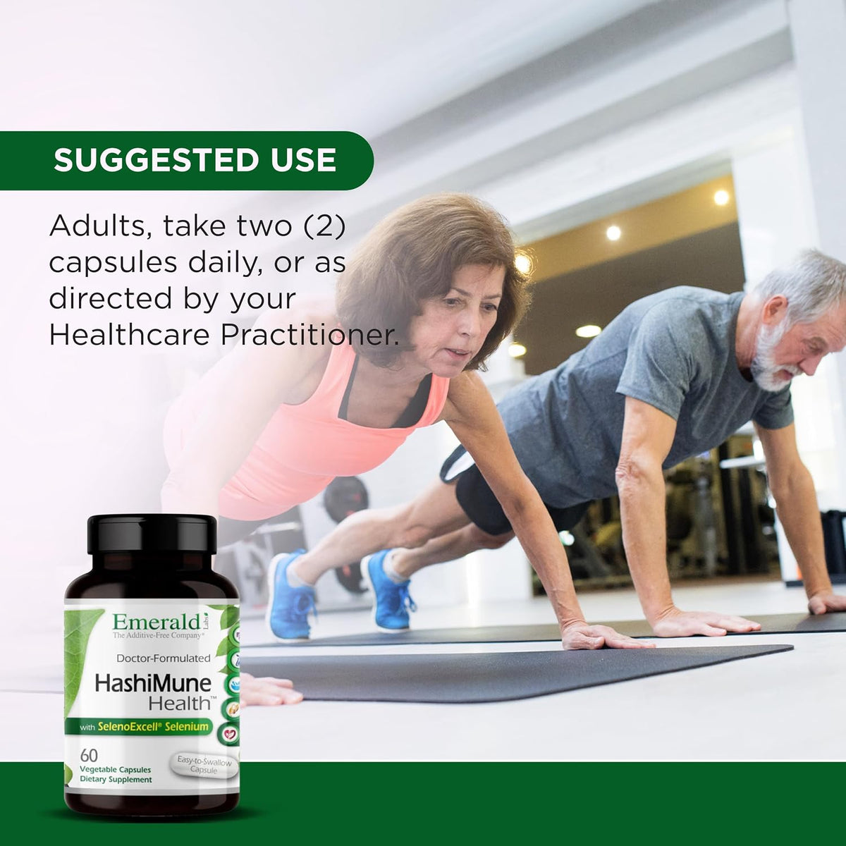 Emerald Labs HashiMune Health - Vegan Thyroid & Immune Support Supplement with SelenoExcell Selenium & Myo-Inositol - 60 Capsules - görsel 5