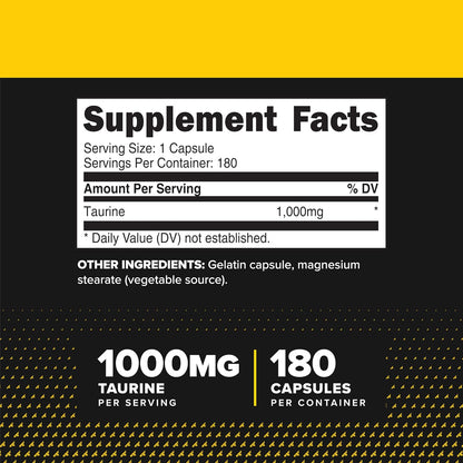 Primaforce Taurine 1000mg Capsules, 180 Capsules