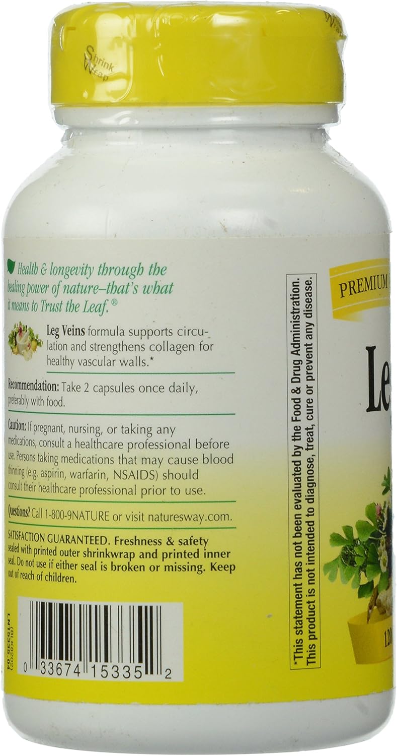 Nature's Way Leg Veins with Tru-OPCs™, 120 Vegetable Capsules - görsel 4
