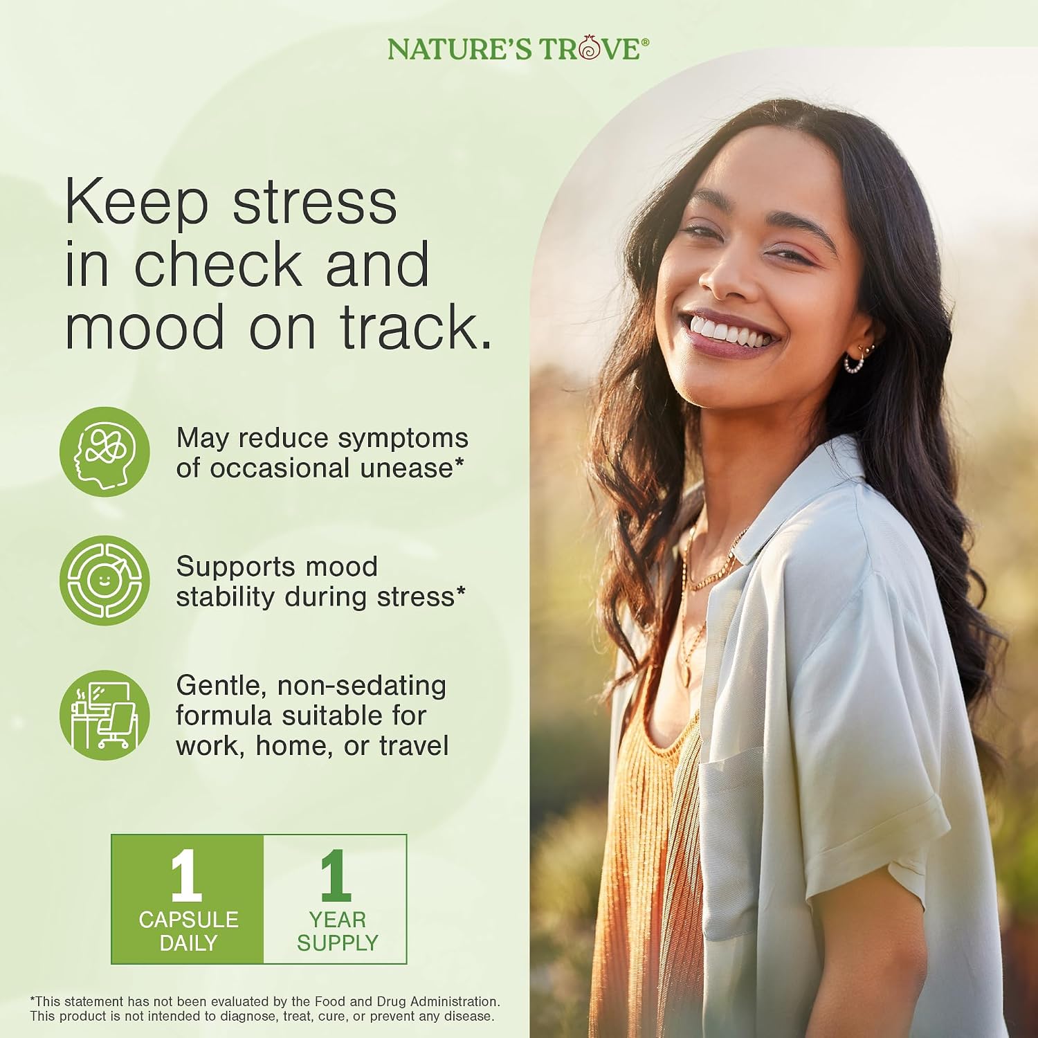 Nature's Trove L-Theanine 200mg - 365 Vegetarian Capsules (Super Value Size) - görsel 5