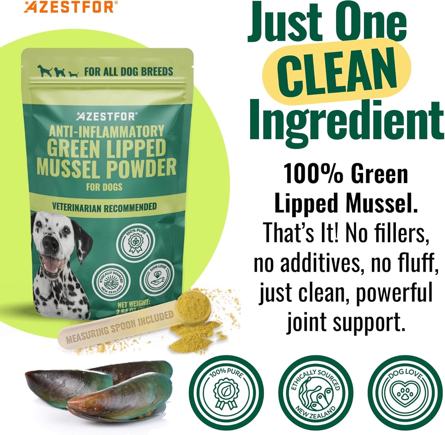 Azestfor Green Lipped Mussel Powder for Dogs - görsel 2