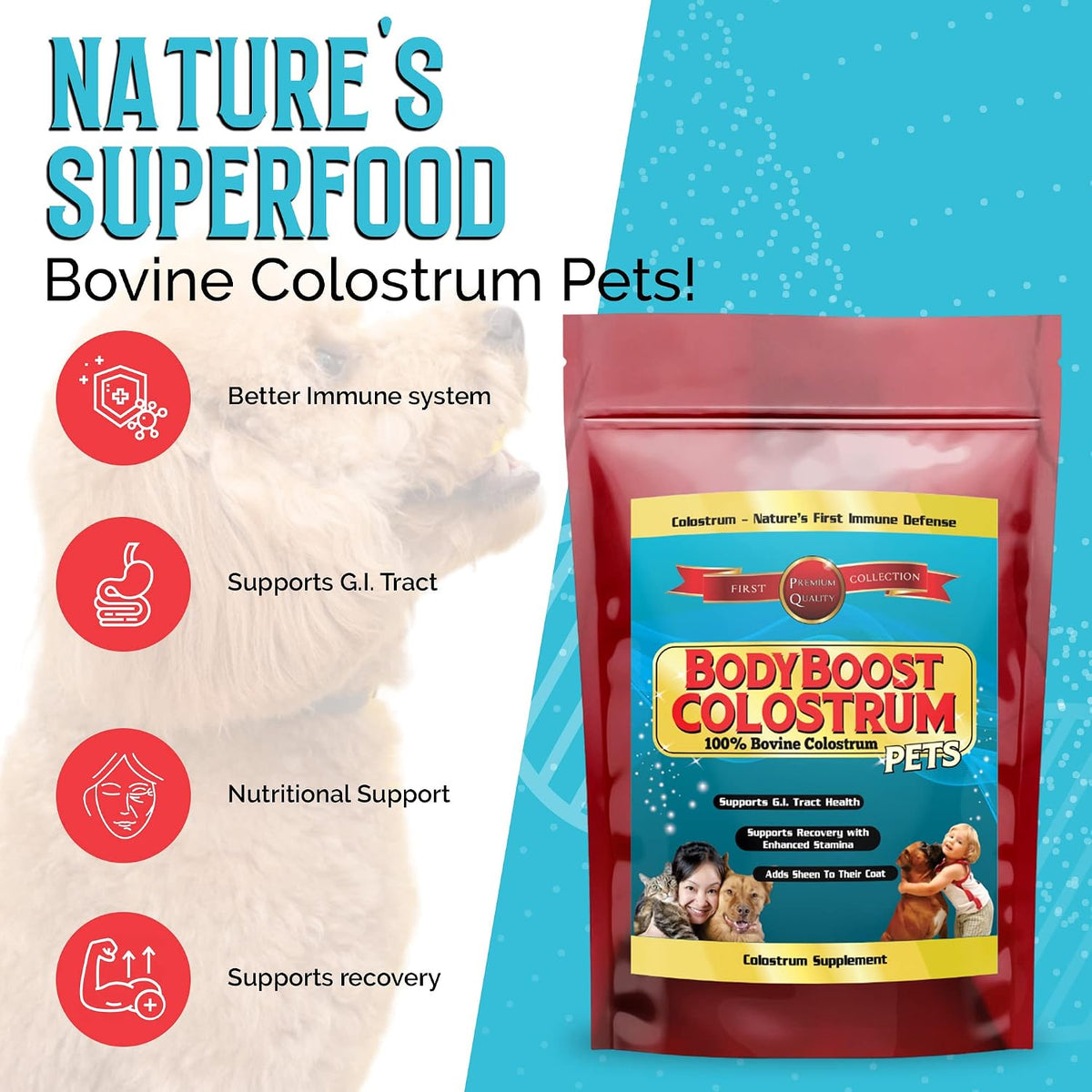 BodyBoost Bovine Colostrum Powder for Dogs – Nutritional Boost: Provides a concentrated source of protein, – Image 3
