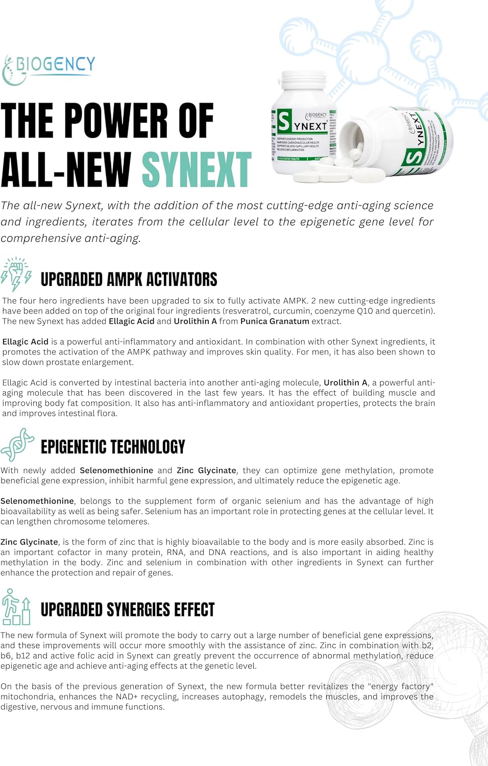 Synext NAD+ Supplement – 30 Tablets - görsel 3
