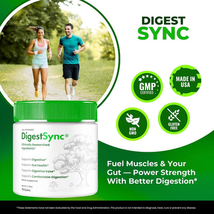 DigestSync Gut Health Powder - Advanced Formula, All Natural Digestive Support (Pack of 2)