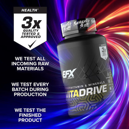 EFX Sports Vita Drive | Multivitamin for Athletes | 120 Capsules